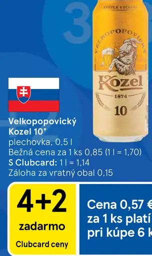 Velkopopovický Kozel 10° plechovka