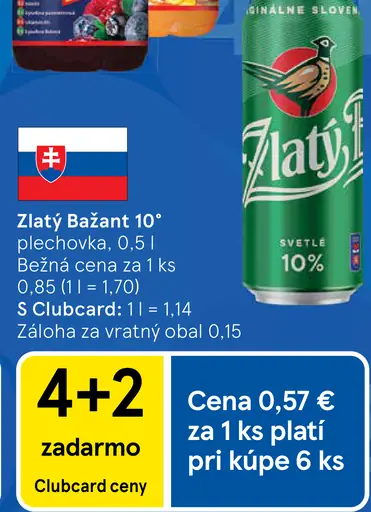 Zlatý Bažant 10° plechovka