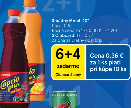 Smädný Mních 10° pivo