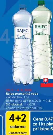 Rajec pramenitá voda ochutená viac druhov