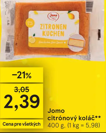 Jomo Citrónový koláč