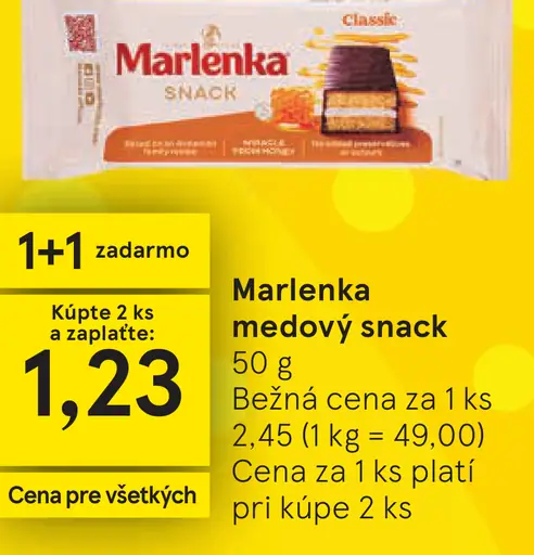 Marlenka Medový snack