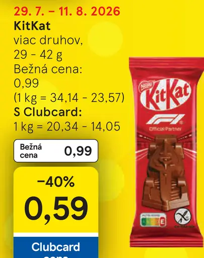 KitKat rôzne druhy