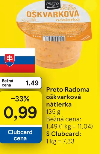 PRETO Radoma Oškvarková nátierka