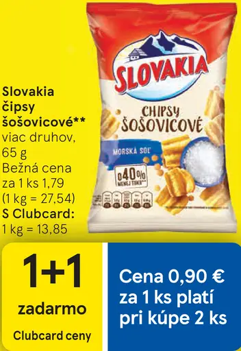 Slovakia čipsy šošovicové – viac druhov