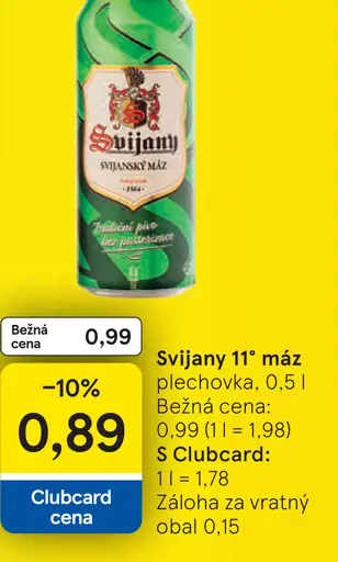 Svijany Máz 11° plechovka
