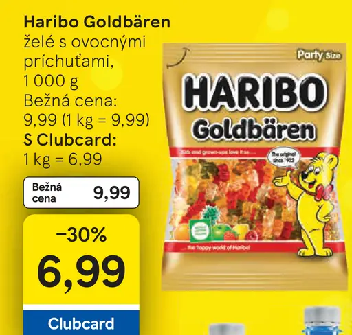 Haribo Goldbären želé s ovocnými príchuťami