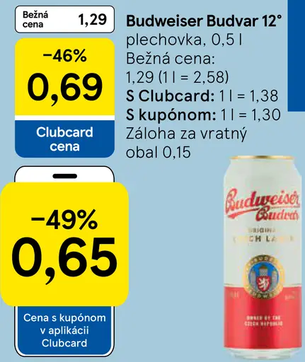 Budweiser Budvar 12° plechovka