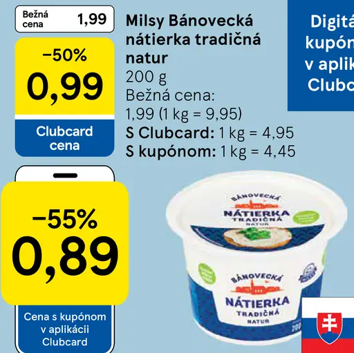 Milsy Bánovecká nátierka tradičná natur