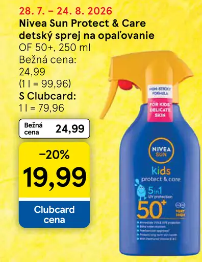 Nivea Sun Protect & Care detský sprej na opaľovanie SPF 50+