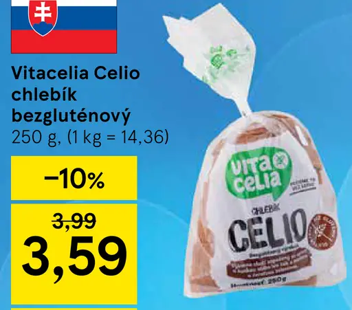 Vitacelia Celio chlebík bezgluténový