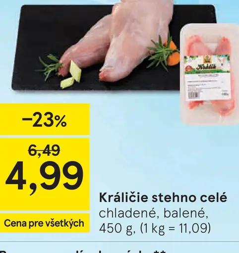 Králičie stehno celé