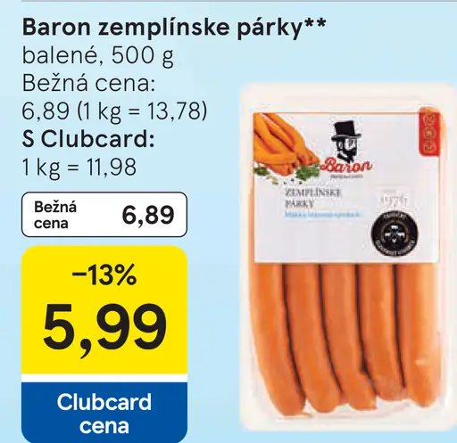Baron zemplínske párky