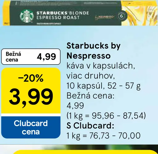 Starbucks by Nespresso káva v kapsulách