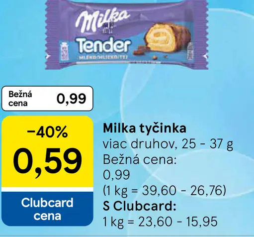 Milka tyčinka
