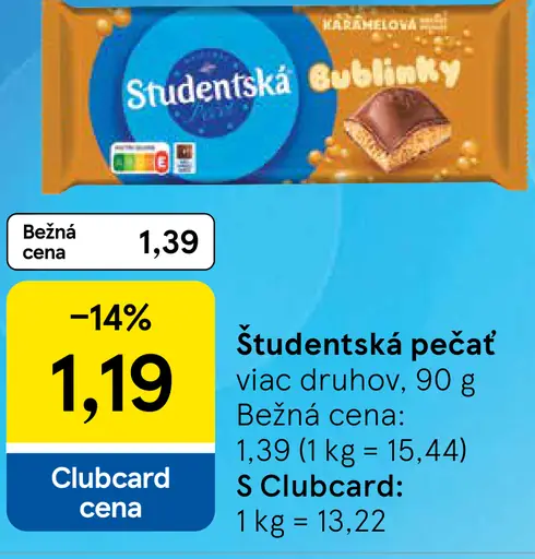 Studentská pečať, bublinky s karamelovou náplňou