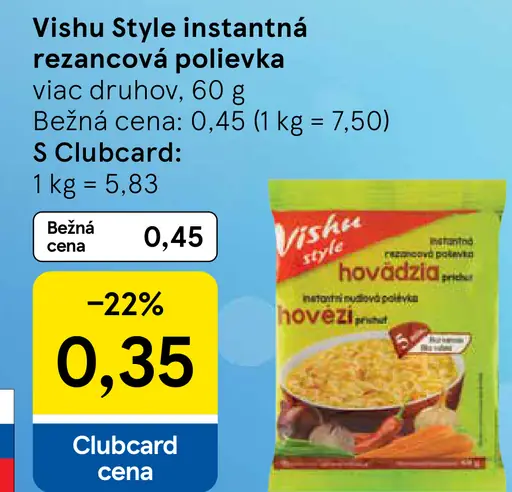 Vishu Style instantná rezancová polievka