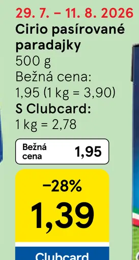 Cirio pasírované paradajky
