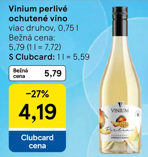 Vinium perlivé víno viac druhov