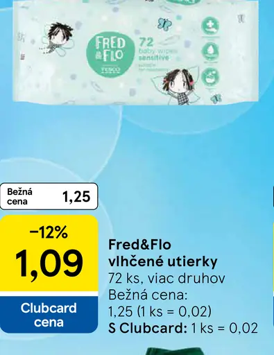 Fred&Flo vlhčené utierky