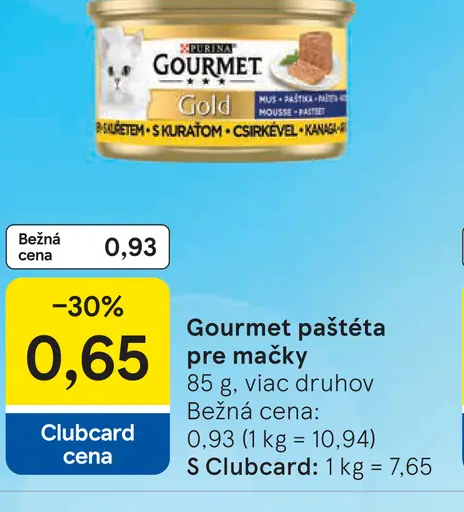 Gourmet Gold paštéta pre mačky