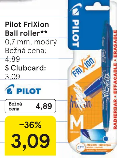 Pilot FriXion Ball roller, modrý, 0,7 mm