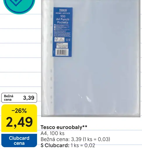 Tesco euroobaly A4