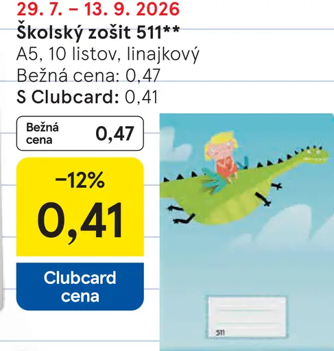 Školský zošit 511, linajkový