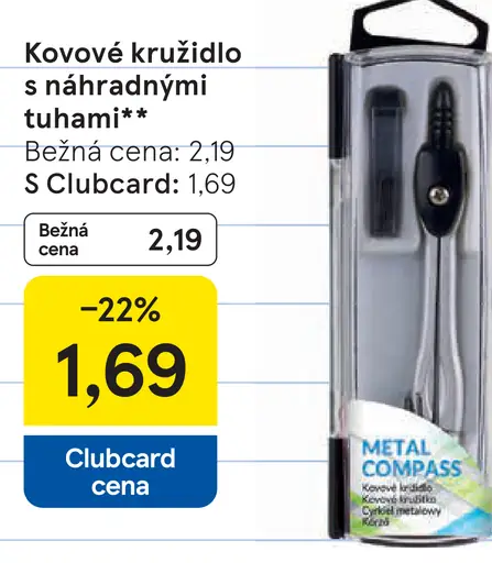 Kovové kružidlo s náhradnými tuhami