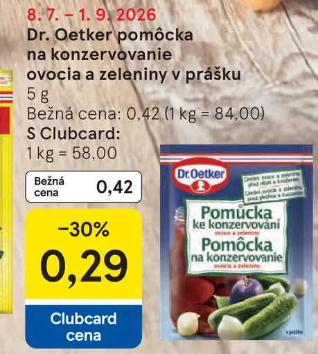 Dr. Oetker Pomôcka na konzervovanie ovocia a zeleniny v prášku