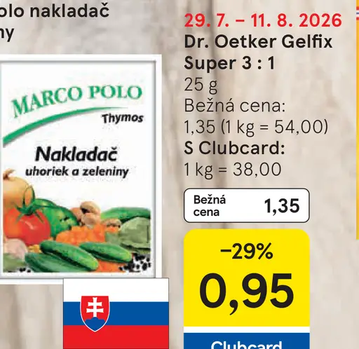 Marco Polo nákladač uhoriek a zeleniny
