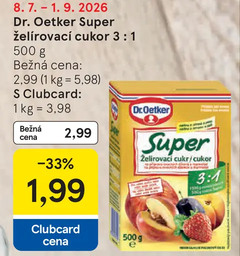 Dr. Oetker Super želírovací cukor 3:1