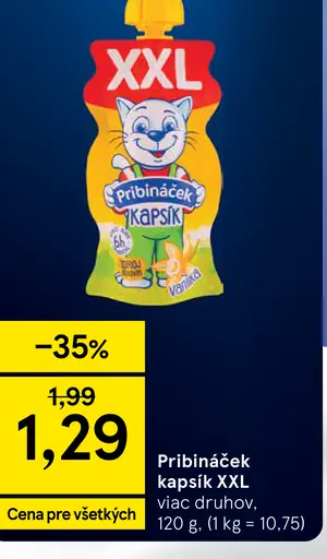 Pribináček Kapsík XXL, viac druhov