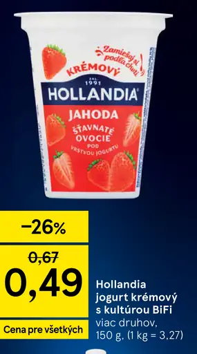 Hollandia jogurt krémový s kultúrou BiFi