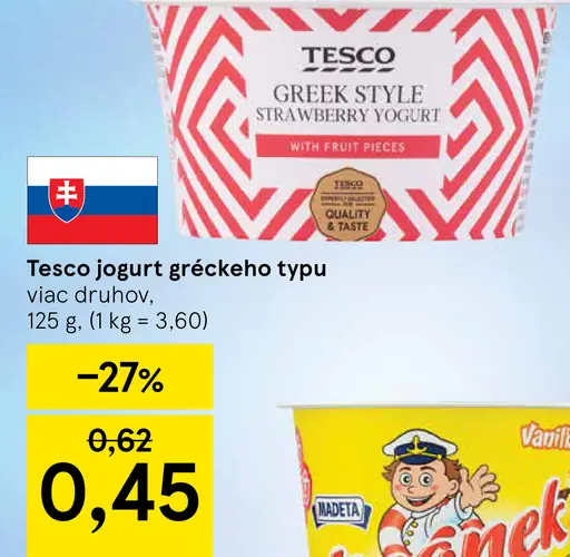 Tesco jogurt gréckeho typu