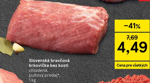 Slovenské bravčové karé bez kosti chladené