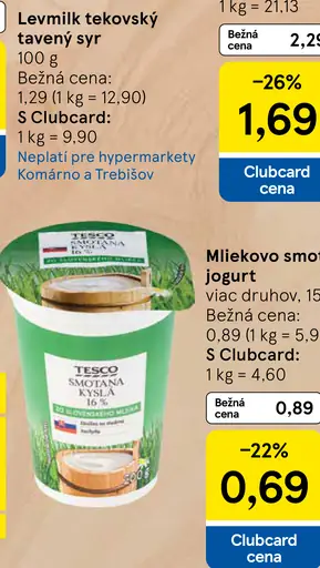 Levmilk tekovský tavený syr