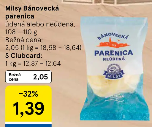 Milsy Bánovecká parenica údená alebo neúdená