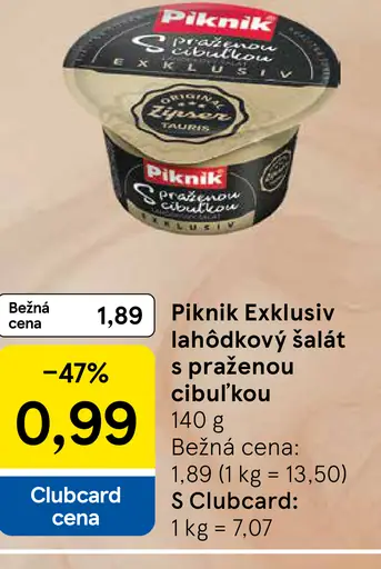 Piknik exkluzív lahodkový šalát s praženou cibuľkou