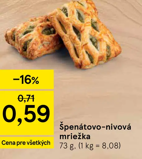 Špenátovo-nivová mriežka