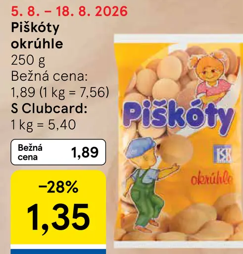 Piškóty okrúhle