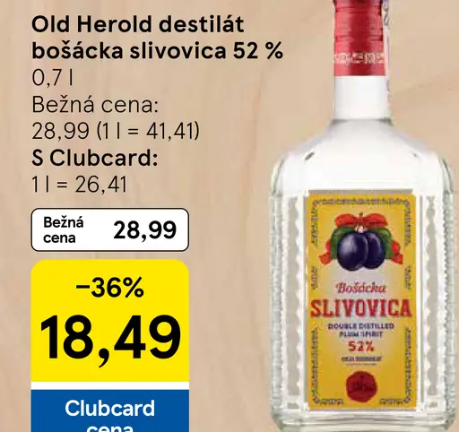 Old Herold destilát bošácka slivovica 52 %