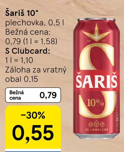 Šariš 10° plechovka