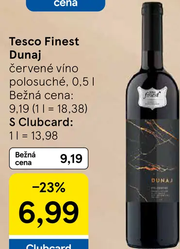 Tesco Finest Dunaj červené víno polosuché