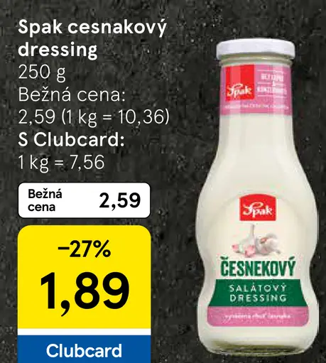 Spak šalátový dressing cesnakový