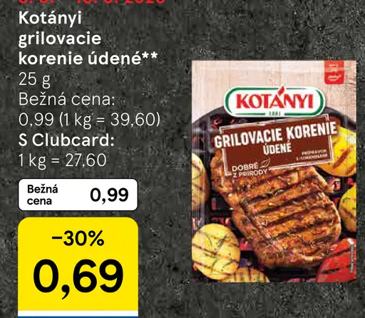 Kotányi grilovacie korenie údené