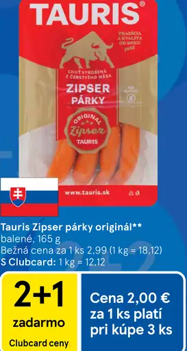 Tauris Zipser párky originál