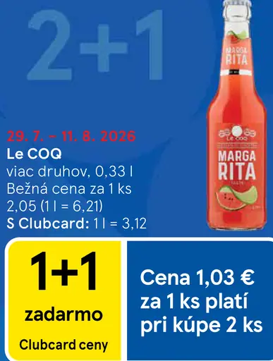 Le Coq ovocný cider – viac druhov