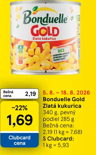 Bonduelle Gold Zlatá kukurica