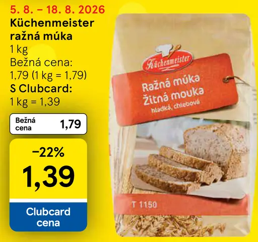 Küchenmeister ražná múka žitná múka hladká chlebová